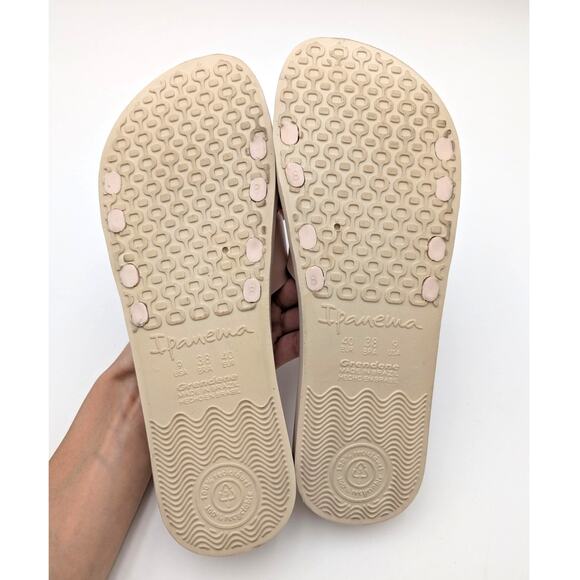 Ipanema Street II Crisscross Strap Slide Sandal Women's Beige Size US9 EU40 - Picture 8 of 13